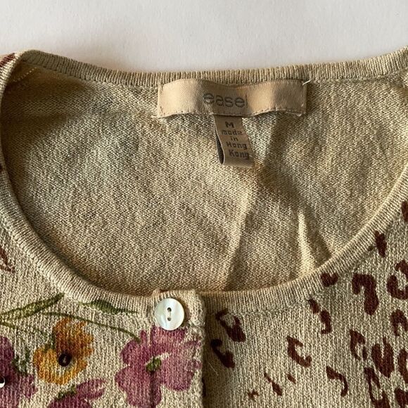 Vintage Floral & Animal Print Cardigan - Picture 2 of 5